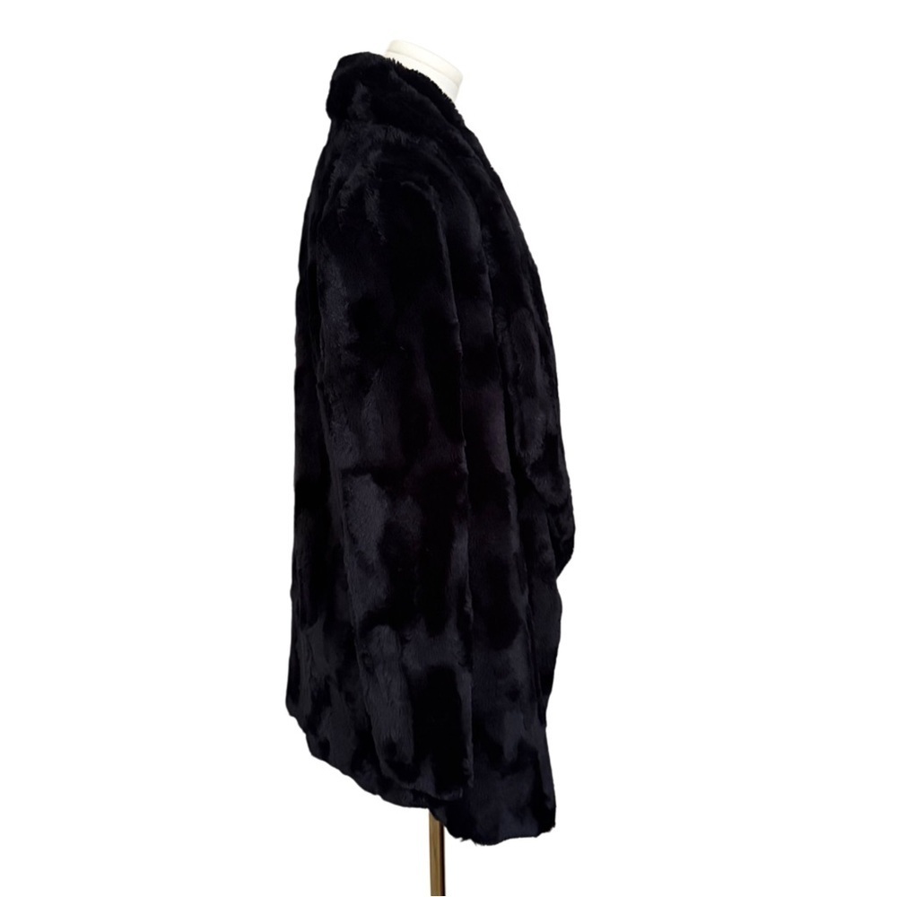 Jack by BB Dakota Elegant Black Faux Fur Jacket Size Small - Picture 6 of 14